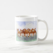 Five walk away together... mugs