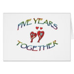 FIVE YEARS TOGETHER GREETING CARD