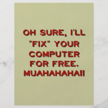 Fix Your Computer For Free? Flyer Design