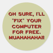 Fix Your Computer For Free? Stickers