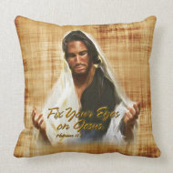 Fix Your Eyes on Jesus Pillow throwpillow