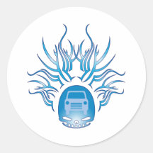Fixing Cars Skull Stickers