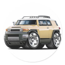 Fj Cruiser Tan Car Round Sticker