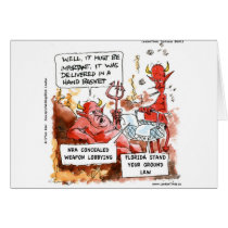 Fl Stand Your Ground Law In Hell Funny Gifts & Tee cards