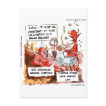 Fl Stand Your Ground Law In Hell Funny Gifts & Tee postcards