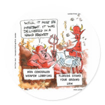 Fl Stand Your Ground Law In Hell Funny Gifts & Tee stickers