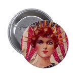 Flag 4th of July Vintage Patriotic Postcard Art buttons