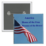 Flag, America buttons