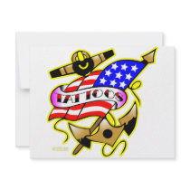 Flag Anchor Tattoo Custom Invite