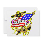 Flag Anchor Tattoo Custom Invite