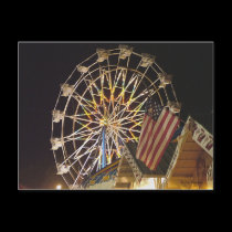 Flag and Farris Wheel at the Fair postcards