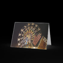 Flag and Ferris Wheel at the Fair cards