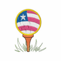 Flag and Golfball Embroidered Shirt