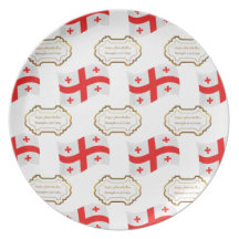 Flag and Motto of Georgia Dinner Plate