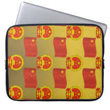 Flag and National Emblem of China Laptop Sleeves