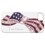 Flag Bow Rhinestones Costume Jewelry Iphone Case casemate cases