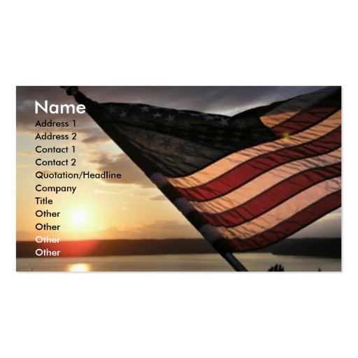 Flag Business Card Template (front side)