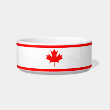 Flag Canada Pet Bowl Cat Bowls