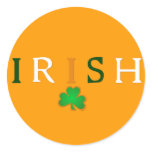 Flag Colored Irish with Shamrock Design stickers