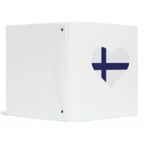 Flag finland heart vinyl binder