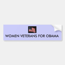FLAG, FLAG 2, WOMEN VETERANS FOR OBAMA BUMPER STICKER