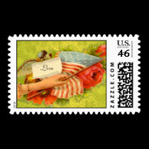 flag front , Love postage