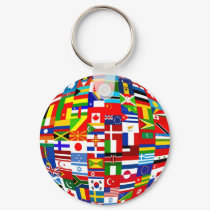 Flag Globe keychains by prawny Flag Globe keychains