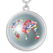 Flag Globe Necklaces
