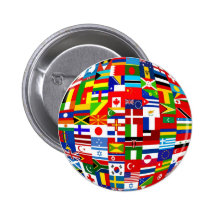 Flag Globe Pins
