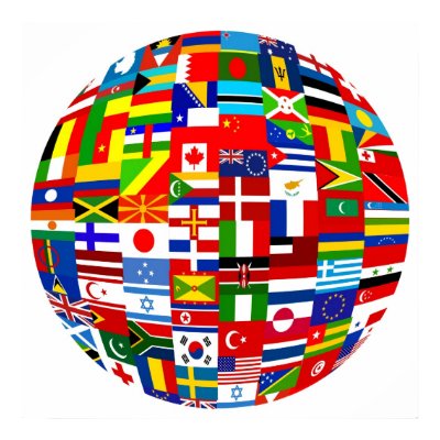 Flag Globe Print by prawny