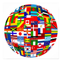 Flag Globe posters by prawny Flag Globe posters