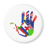 Flag Hand Refrigerator Magnets