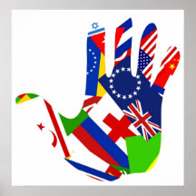 Flag Hand Poster