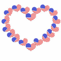 Flag Heart photo sculptures