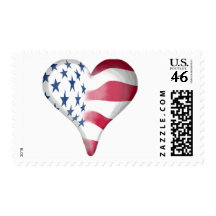 Flag Heart Postage
