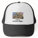 Flag I am an American Digger hats