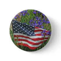 Flag in Iris's Button by lorale Flag in Iris's Button