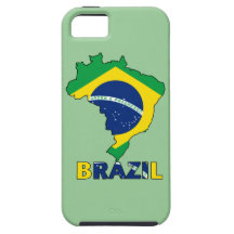Flag in Map of Brazil iPhone 5 Case