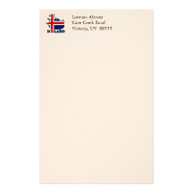 Flag in Map of Iceland Stationery Design