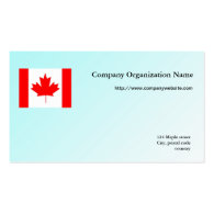 Flag international business, light blue background business card