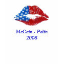 Flag Lipstick Kiss, McCain - Palin 2008 t-shirts by masquedance Flag Lipstick Kiss, McCain - Palin 2008 t-shirts
