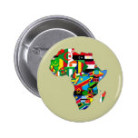 Flag Map of Africa Flags - African Culture Gift Buttons