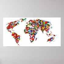 Flag Map Posters