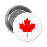 Flag maple leaf button