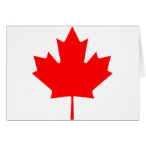 Flag maple leaf cards