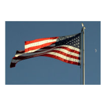 Flag & Moon posters by C00L_AC Flag & Moon posters