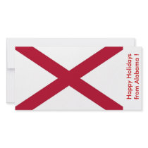 Flag of Alabama, Happy Holidays from U.S.A. Photo Greeting Card