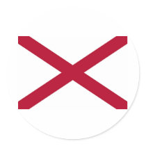 Flag of Alabama Round Sticker