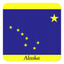 Flag of Alaska Square Sticker