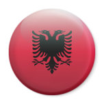 Flag of Albania Fridge Magnet
